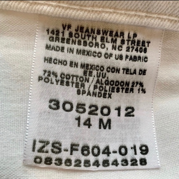 Lee High Rise Mom Jeans white straight leg EUC 14 - Picture 5 of 8